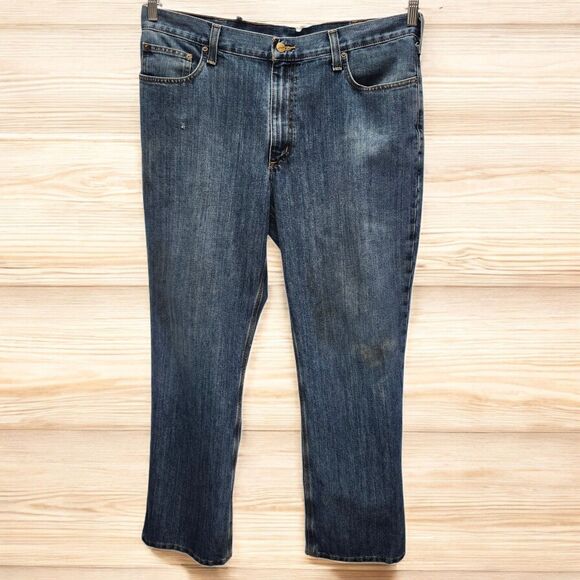 Carhartt Relaxed Fit Holter Work Jeans Mens 38x30 Blue Frontier Straight Leg - Picture 1 of 13